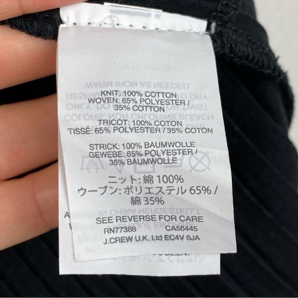 J. Crew Pleated Ruffle Tiered Square Neck Tank Top Black Size XS - Picture 7 of 7